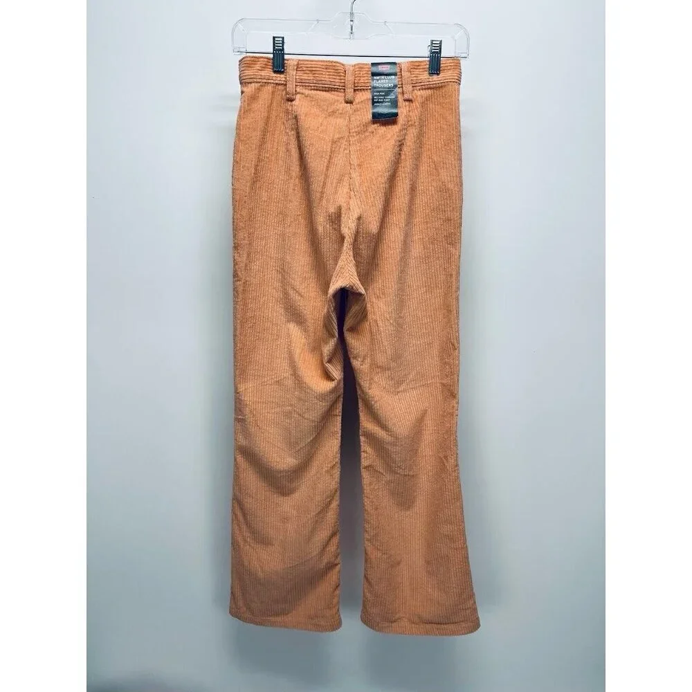 Levi's Pants Corduroy Sz 25x27 Women’s High Rise Math Club Flare Trouser Orange - Picture 5 of 10